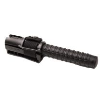   Baston telescopic autoaparare din otel, 53 cm, 3 sectiuni, negru, cromat, maner cauciucat, teaca polimer