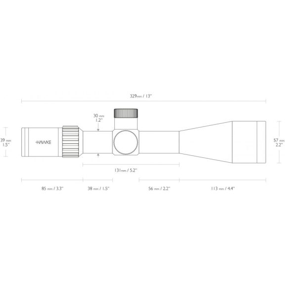 Luneta Hawke 6-24x50 AirMax Compact WA 30 SFP, reticul AMX IR