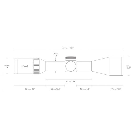 Luneta Hawke Endurance 2,5-10×50 30 WA, LR-Dot-8x