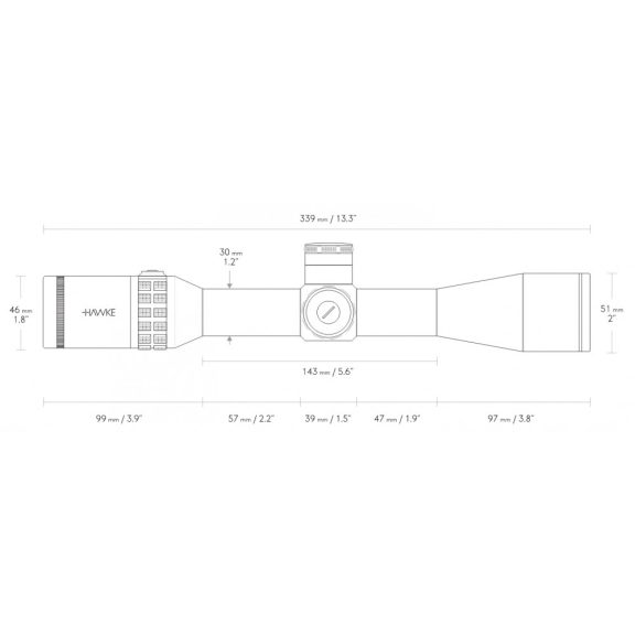 Luneta 6,5-20x42 Hawke Sidewinder 30 SF IR 20xHalf Mil-Dot