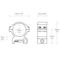 Inele Hawke 30 mm medii Weaver