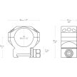 Inele Hawke Tactical 30 mm, weaver, medii