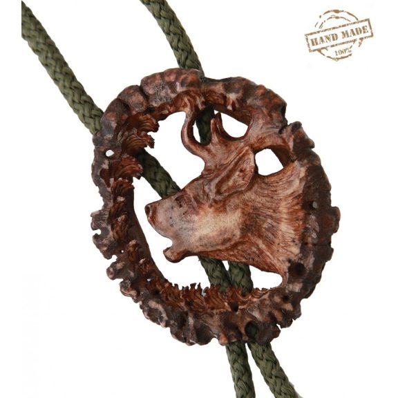 Cravata bolo vanatoreasca din os sculptat manual