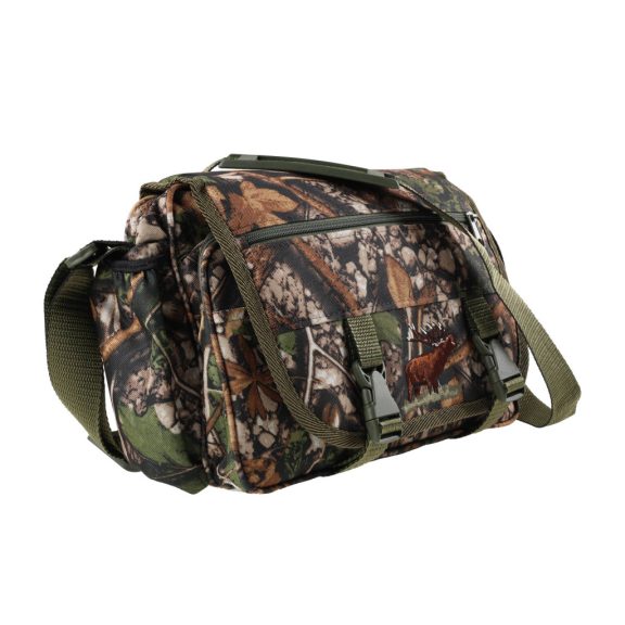 Geantă Vânătoare Forsport Camuflaj cu Șezut Integrat, Broderie Cerb