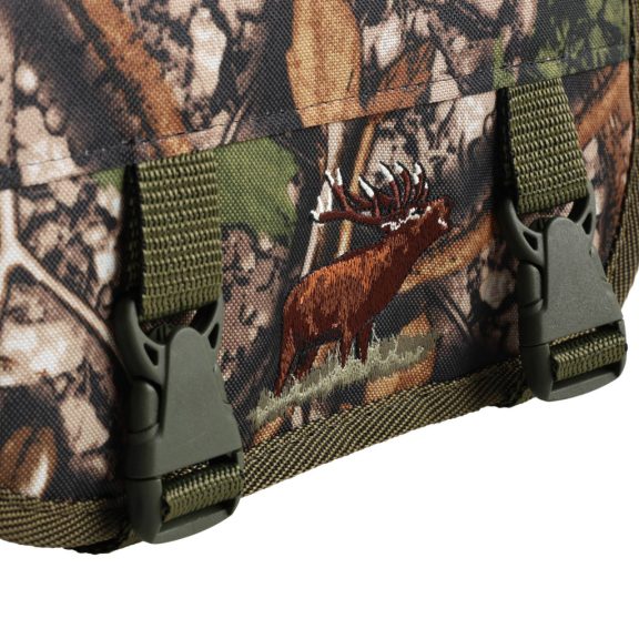 Geantă Vânătoare Forsport Camuflaj cu Șezut Integrat, Broderie Cerb