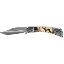   Briceag Vânătoare Pliabil Joker JKR113 Deer – Mâner Ergonomic cu Model Cerb, Lamă Rezistentă din Oțel Inoxidabil