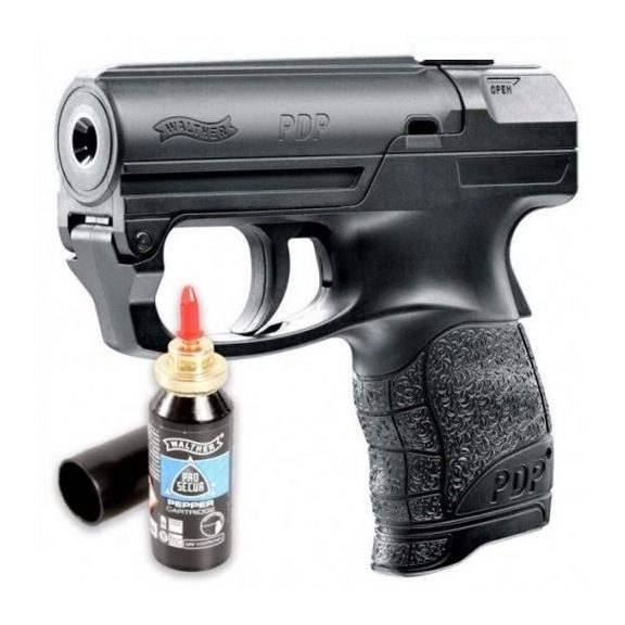 Spray lacrimogen autoaparare tip pistol Walther PGS + cutie transport si depozitare