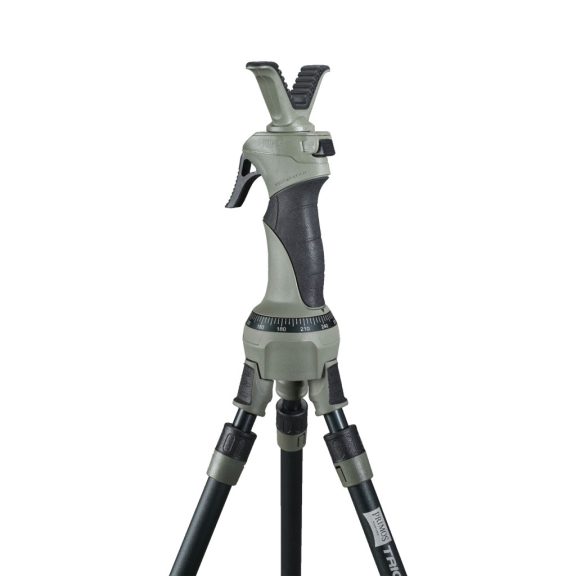 Trepied Vânătoare Primos X 41"-66" – Cap Rotativ 360°, Sistem Dovetail Quick Lock și Structură Din Aluminiu Cu Armătură Din Oțel