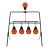 Țintă Metalică RazorGun Wind Spinner – 4 Pendule și Resetare Automată