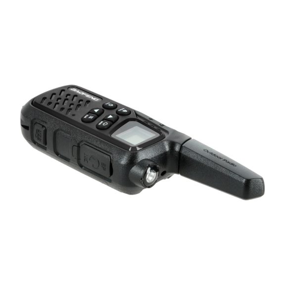Set 2 Stații Radio PMR Baofeng BF-25E Black – Walkie-Talkie pentru Vânătoare și Outdoor, Autonomie Mare și Comunicare Clară