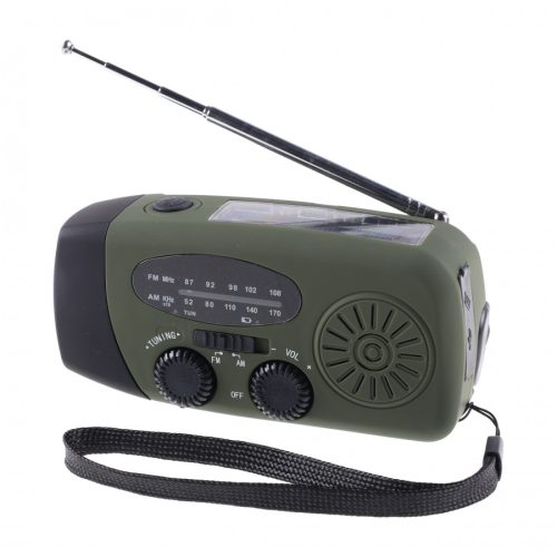 Radio de Supraviețuire Fosco Crank – Solar, Dinam și Powerbank