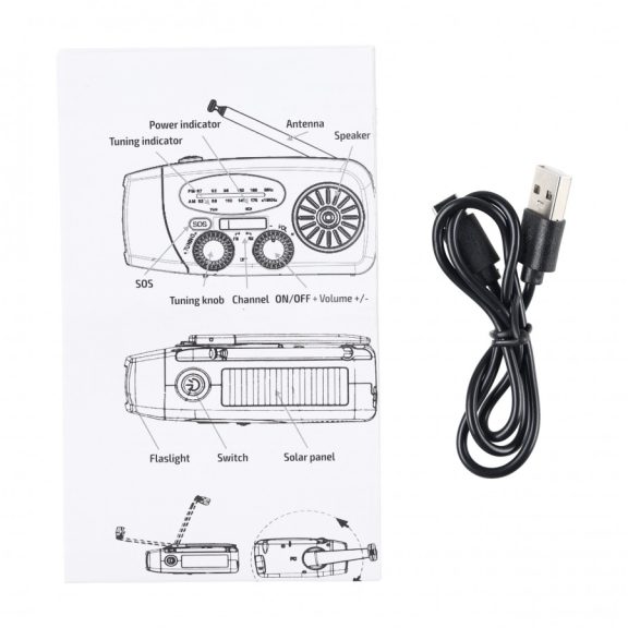 Radio de Supraviețuire Fosco Crank – Solar, Dinam și Powerbank