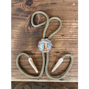 Cravata americana bolo motiv muflon, color