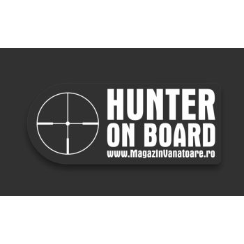 Sticker autocolant Hunter On Board, alb