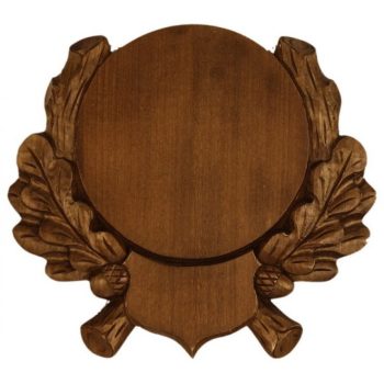 Panoplie vânătorească lemn ,pentru prezentare trofeu mistreț